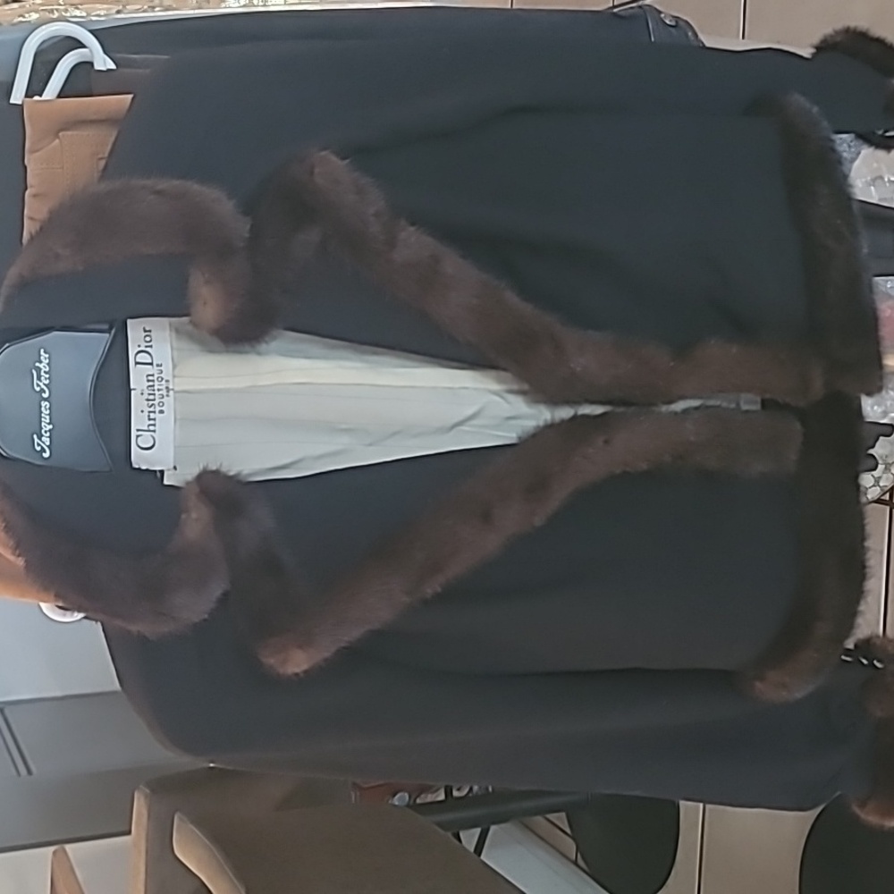 Christian Dior Mink Garniture Cropped Jacket